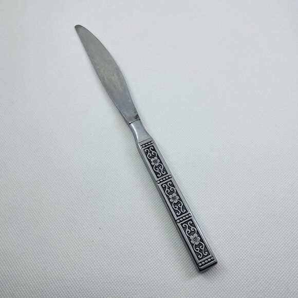 Isabella Steak Knife Oneida Community 91/4 inch Stainless Black Accent - Picture 4 of 8